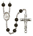 St. Josemaria Escriva 7mm Black Onyx Rosary R6007S-8362