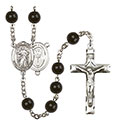 Divine Mercy 7mm Black Onyx Rosary R6007S-8366