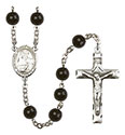 St. Jeanne Chezard de Matel 7mm Black Onyx Rosary R6007S-8401