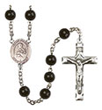 St. Fidelis 7mm Black Onyx Rosary R6007S-8426