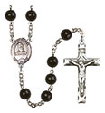 St. Fabian 7mm Black Onyx Rosary R6007S-8427