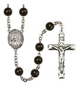 St. Kateri Tekakwitha 7mm Black Onyx Rosary R6007S-8438