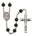 St. Medard of Noyon 7mm Black Onyx Rosary R6007S-8444