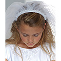 Communion Headband Veil V722